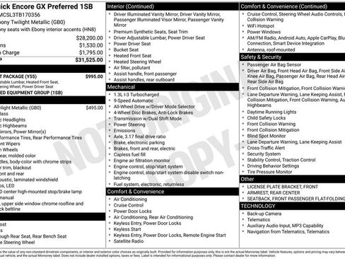 New 2026 Buick Encore GX Preferred w/ Comfort Package AWD/4WD image 35