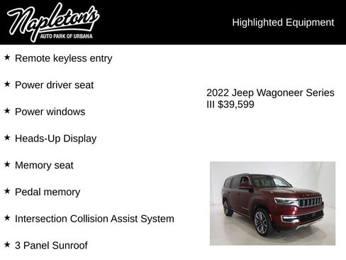 Used 2022 Jeep Wagoneer Series III w/ Premium Group I AWD/4WD image 16