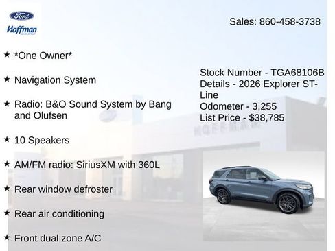 Used 2026 Ford Explorer ST-Line w/ ST-Line Street Pack RWD image 15