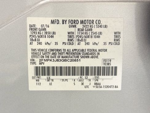 Used 2016 Ford Edge SEL w/ Equipment Group 201A image 15