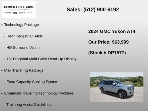 Used 2024 GMC Yukon AT4 w/ Technology Package AWD/4WD image 24