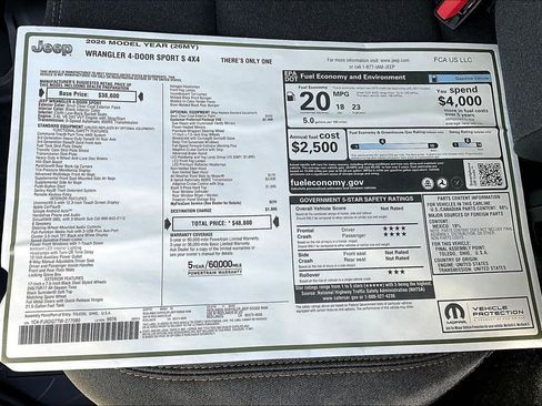 New 2026 Jeep Wrangler Sport S image 33