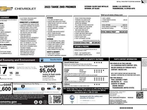 Used 2023 Chevrolet Tahoe Premier RWD image 4