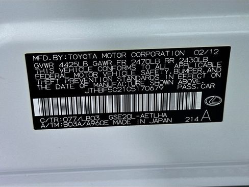 Used 2012 Lexus IS 250 w/ Premium Pkg Value Edition image 33