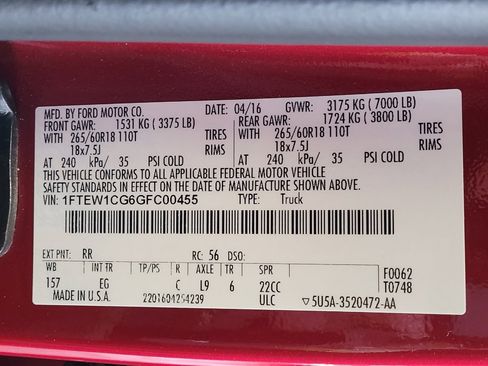 Used 2016 Ford F150 Lariat w/ Trailer Tow Package image 33