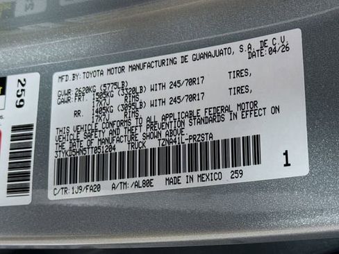 Certified 2026 Toyota Tacoma SR RWD image 31