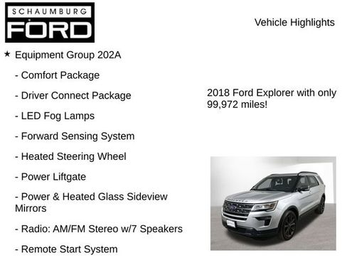 Used 2018 Ford Explorer XLT w/ Equipment Group 202A image 8