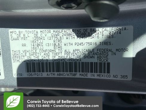 Used 2014 Toyota Tacoma 4x4 Double Cab w/ SR5 Package image 23