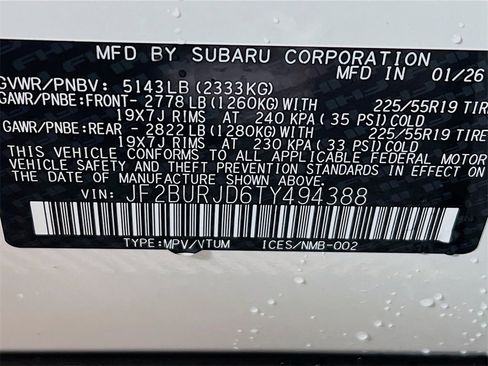 New 2026 Subaru Outback Touring XT image 25