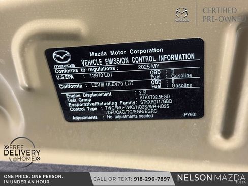 Certified 2025 MAZDA CX-50 AWD 2.5 Turbo w/ Accent Package image 55