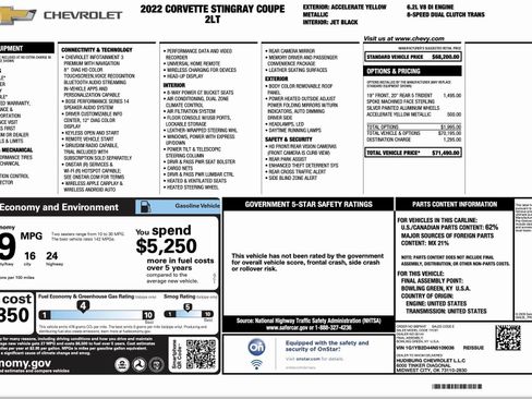 Used 2022 Chevrolet Corvette Stingray Preferred Cpe w/ 2LT image 33