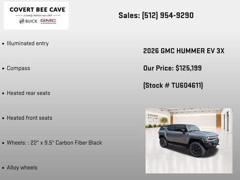 New 2026 GMC Hummer EV 3X w/ Carbon Fiber Edition Package AWD/4WD image 19