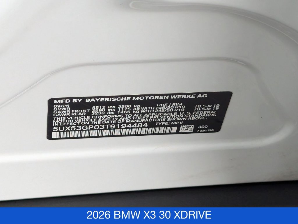 Used 2026 BMW X3 xDrive30i AWD/4WD image 35