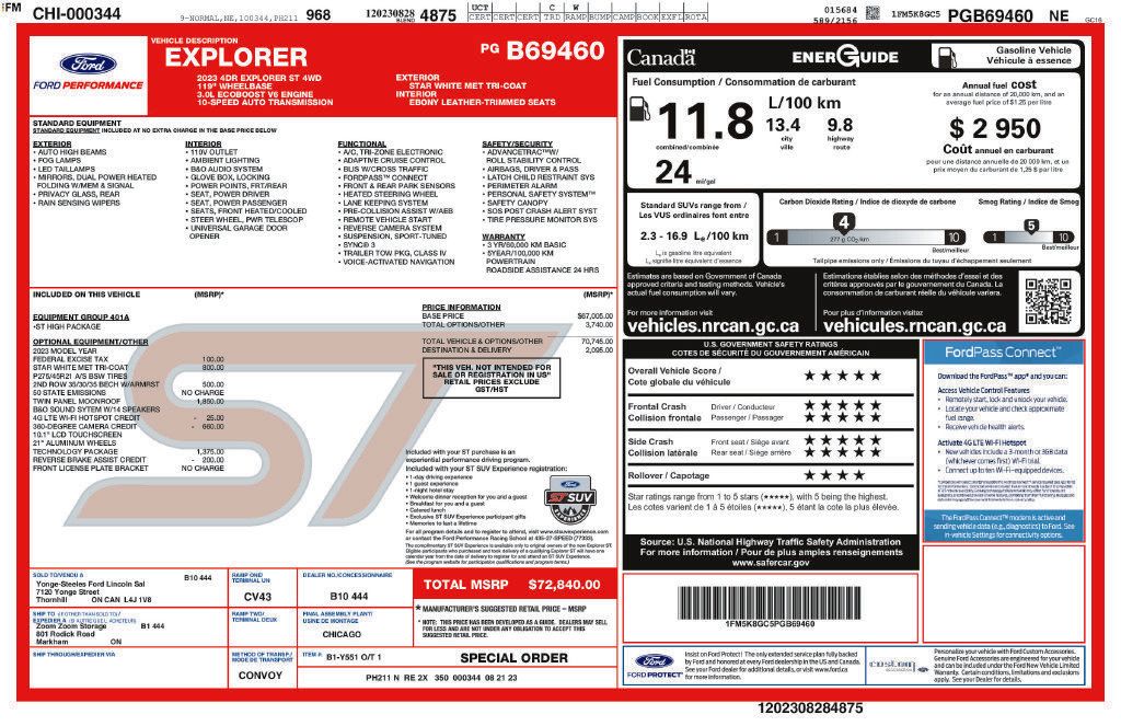 Certified 2023 Ford Explorer ST w/ Technology Package AWD/4WD image 24