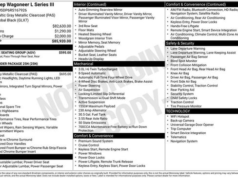 Used 2024 Jeep Wagoneer L Series III w/ Flexible Seating Group AWD/4WD image 15