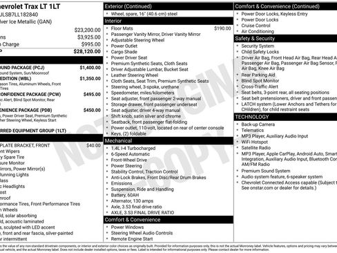 Used 2020 Chevrolet Trax LT w/ Sun & Sound Package FWD image 16