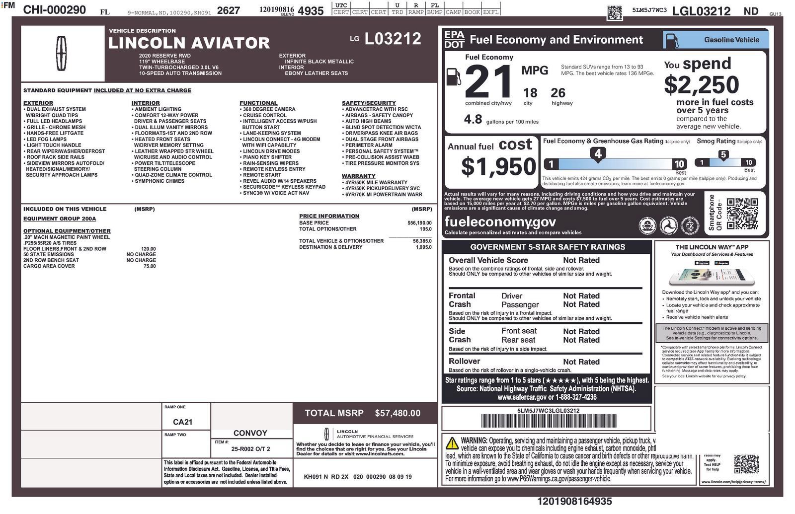 Used 2020 Lincoln Aviator Reserve RWD image 13