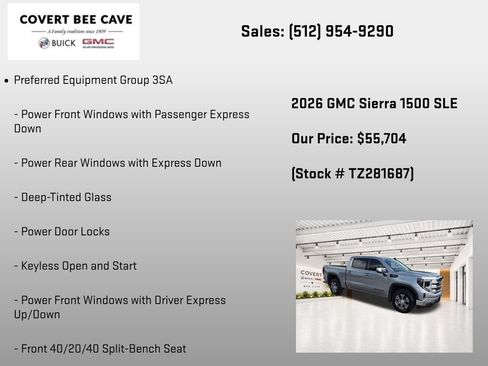 New 2026 GMC Sierra 1500 SLE AWD/4WD image 7