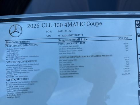 New 2026 Mercedes-Benz CLE 300 4MATIC Coupe image 13
