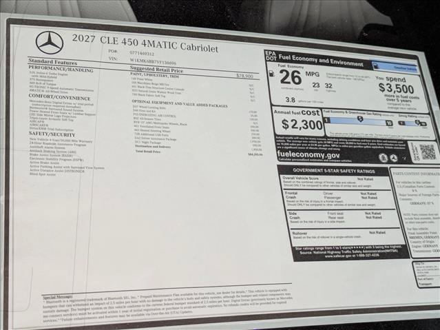 New 2027 Mercedes-Benz CLE 450 4MATIC Cabriolet image 17