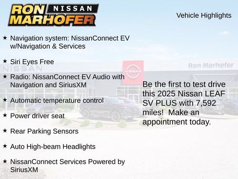 Used 2025 Nissan Leaf SV Plus FWD image 2