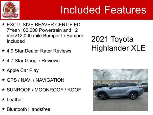 Used 2021 Toyota Highlander XLE AWD/4WD image 5