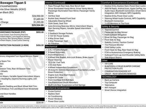 Used 2023 Volkswagen Tiguan S w/ Driver Assistance Package FWD image 33