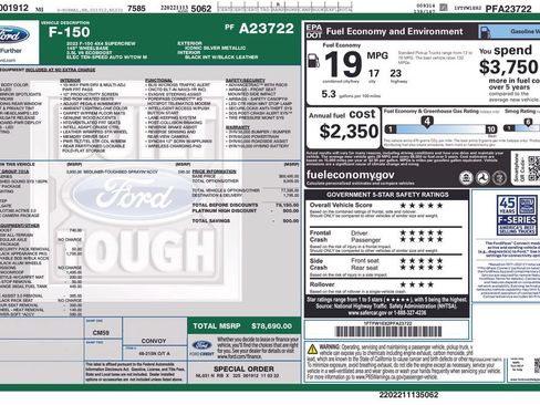 Used 2023 Ford F150 Platinum w/ Equipment Group 701A High AWD/4WD image 6