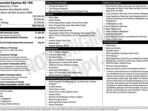 Used 2024 Chevrolet Equinox RS w/ RS Leather Package AWD/4WD image 4