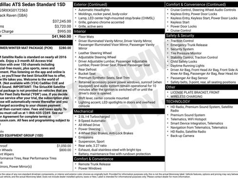 Used 2016 Cadillac ATS 2.0T AWD Sedan image 3