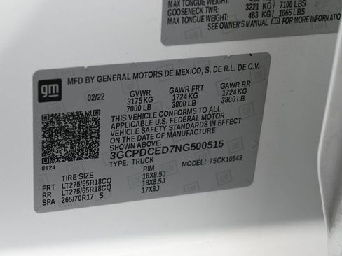 Used 2022 Chevrolet Silverado 1500 Custom Trail Boss image 18