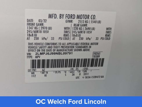 Certified 2022 Lincoln Nautilus FWD w/ Premium Package image 17