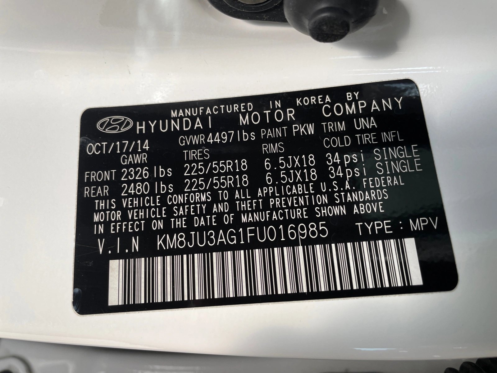 Used 2015 Hyundai Tucson Limited w/ Option Group 03 FWD image 13