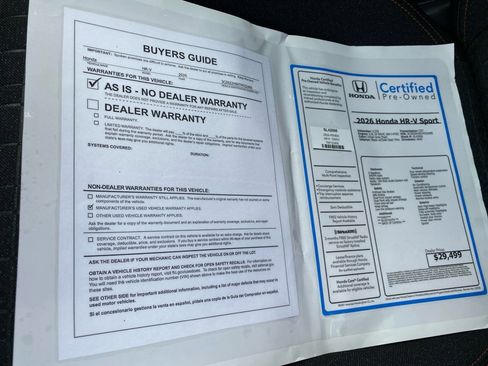 Certified 2026 Honda HR-V Sport image 35