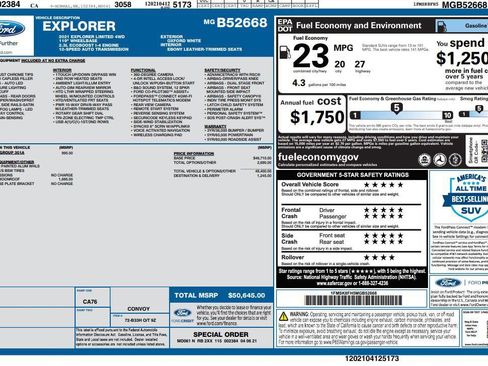 Used 2021 Ford Explorer Limited w/ Equipment Group 301A image 5