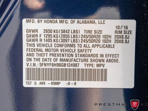 Used 2016 Honda Pilot Touring image 47