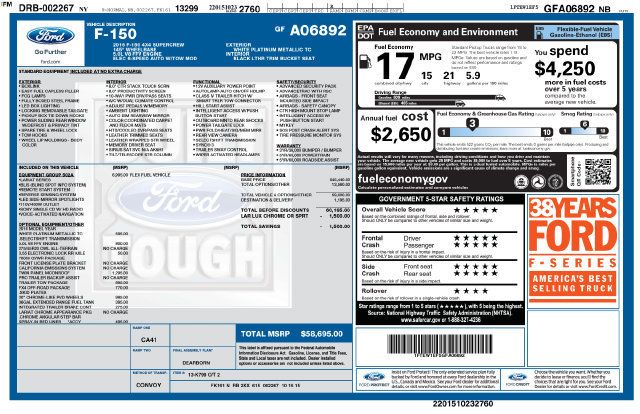Used 2016 Ford F150 Lariat w/ Equipment Group 502A Luxury AWD/4WD image 33