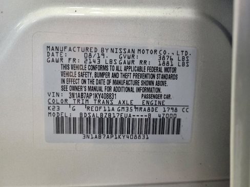Used 2019 Nissan Sentra S FWD image 33