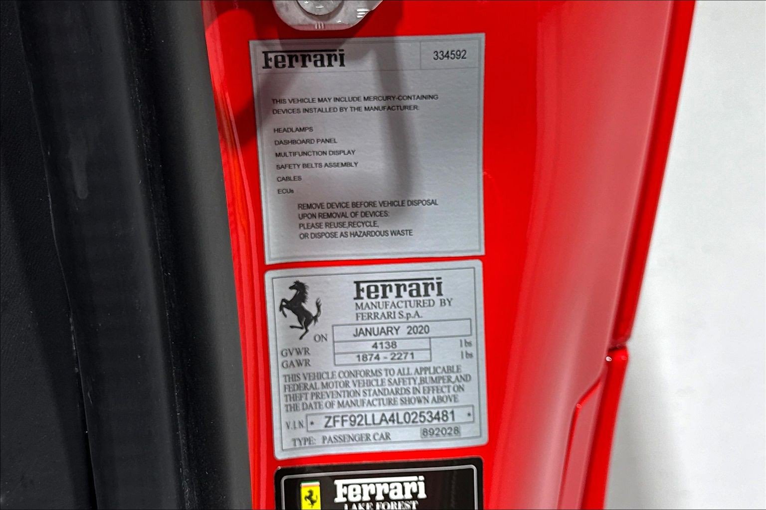 Used 2020 Ferrari F8 Tributo RWD image 17