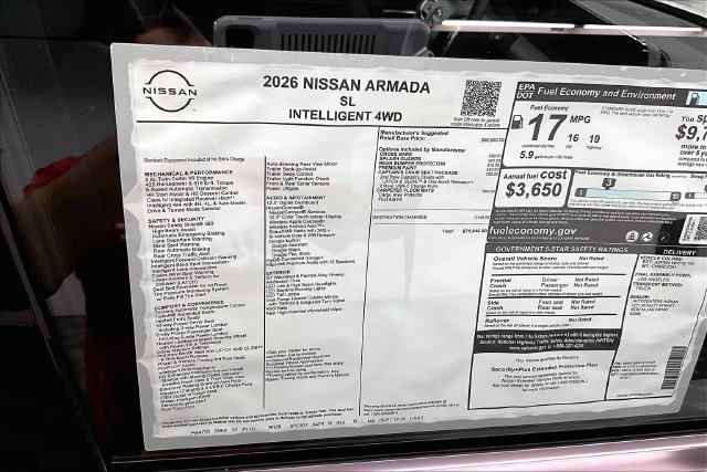 New 2026 Nissan Armada SL w/ Captain's Chari Seat Package AWD/4WD image 42