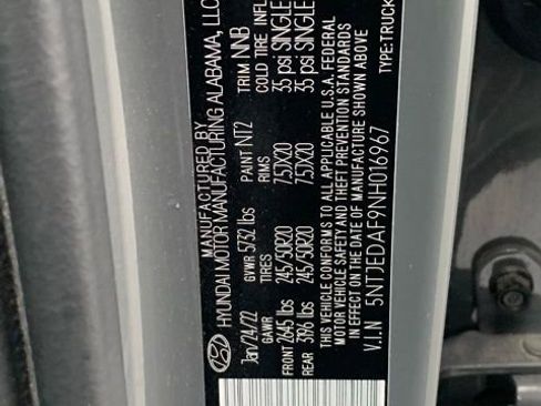 Certified 2022 Hyundai Santa Cruz Limited w/ Cargo Package image 26