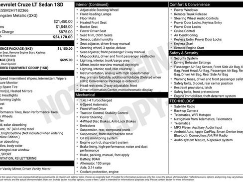 Used 2017 Chevrolet Cruze LT w/ Convenience Package FWD image 7