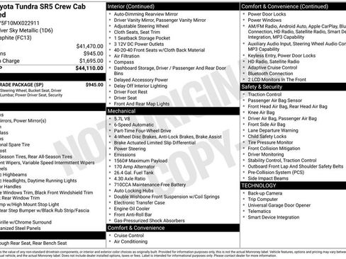 Used 2021 Toyota Tundra SR5 w/ SR5 Upgrade Package image 34