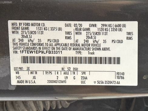 Used 2020 Ford F150 XL w/ Equipment Group 101A Mid AWD/4WD image 13
