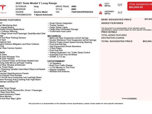 Used 2023 Tesla Model Y Long Range AWD/4WD image 3