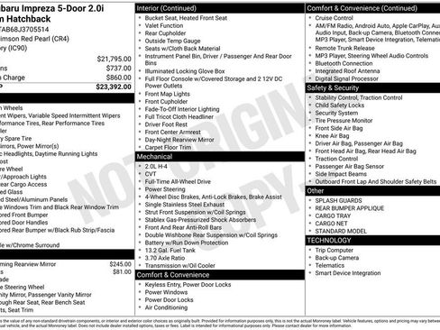 Used 2018 Subaru Impreza 2.0i Premium image 7