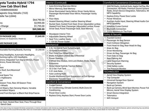 Used 2022 Toyota Tundra 1794 Edition w/ Advanced Package AWD/4WD image 42