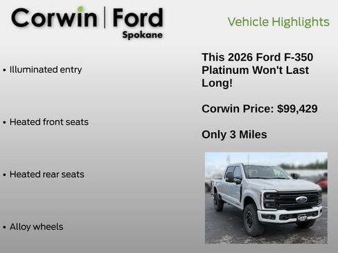 New 2026 Ford F350 Platinum w/ Tremor Off-Road Package AWD/4WD image 12