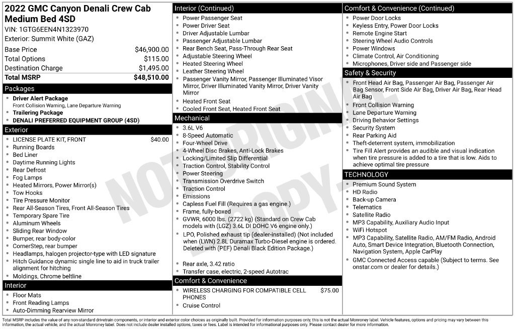 Used 2022 GMC Canyon Denali AWD/4WD image 36