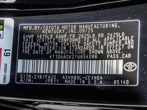 Certified 2026 Toyota Camry LE FWD image 29
